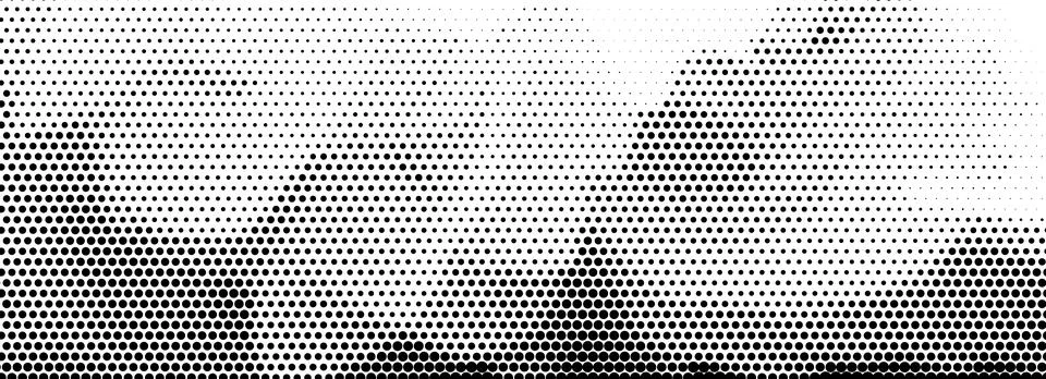 Abstract dotted distorted halftone texture. Pixelated wavy flow background Stock Illustration