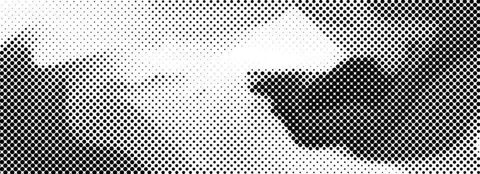 Abstract dotted distorted halftone texture. Pixelated smoke or liquid wavy flow Stock Illustration