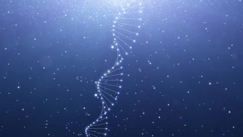Abstract dotted dna double helix chain looping animation Stock Footage 337243870