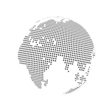 Abstract dotted globe earth. Vector illustration Stockillustratie