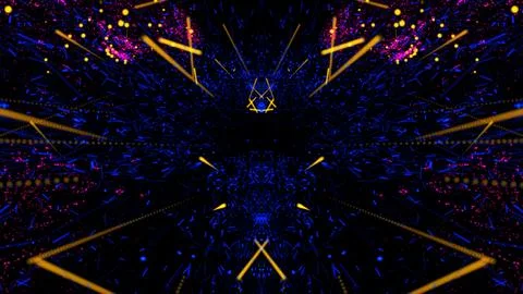 Abstract dotted glowing with wave lines on dark background. Stock Illustration
