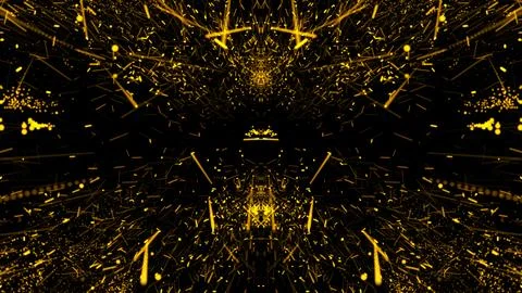 Abstract dotted glowing with wave lines on dark background. Stock Illustration