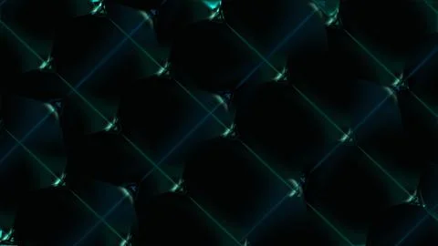 Abstract dotted glowing with wave lines on dark background. Stock Illustration