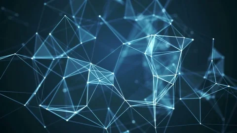 The abstract dotted grid. Loop animation. Slow motion Видео 73079192