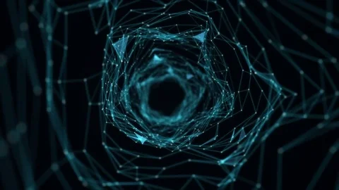 The abstract dotted grid. Loop animation. Stock Footage 73331173