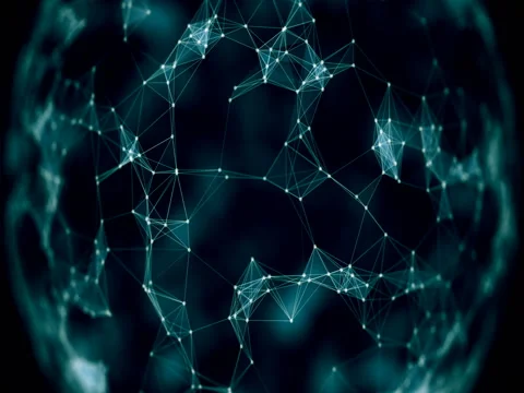 The abstract dotted grid. Loop animation. Slow motion Stock Footage 76460096