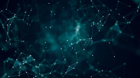 The abstract dotted grid. Loop animation. Slow motion Stock Footage 76460317