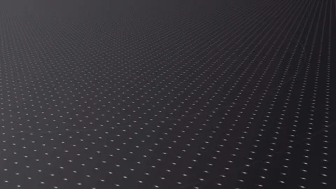 Abstract Dotted Grid Pattern with Dynamic Lines on Dark Background Vídeo Stock 341926601