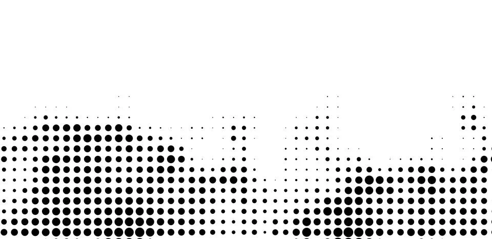Abstract dotted halftone background with waves. Black and white pattern. 스톡 일러스트