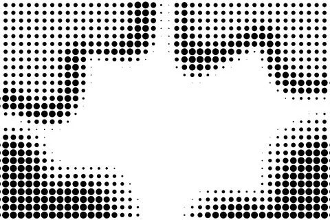 Abstract dotted halftone background with waves. Black and white pattern. Stockillustratie