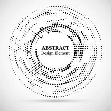 Abstract dotted halftone modern pattern background.Black decorative design ha Stock Illustration