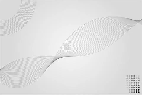 Abstract Dotted Line Wave Grey Minimalist Elegant Background Design Stock Illustration