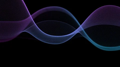 Abstract dotted line wave shape background animation 動画素材 329202730