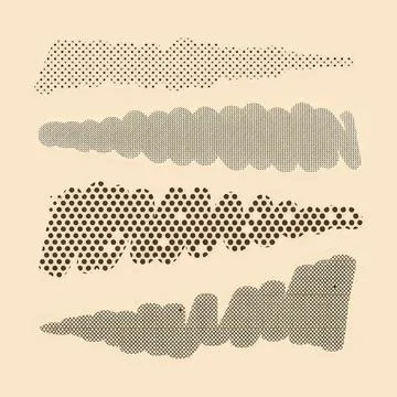 Abstract dotted lines and shapes on light green background Stock Illustration