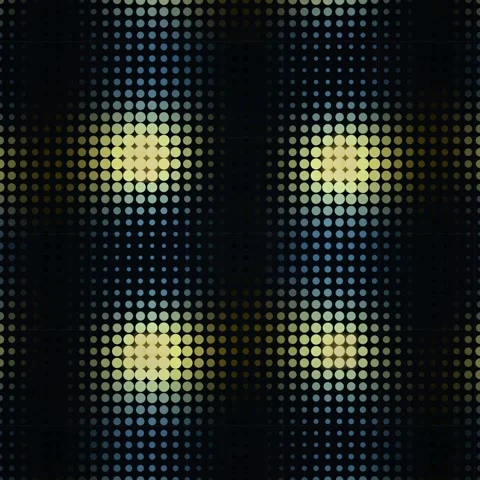 Abstract Dotted Pattern Background with Glowing Yellow and Blue Lights Stock Footage 347804634