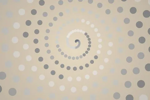 Abstract dotted pattern with circular design in beige and gray Stock Illustration