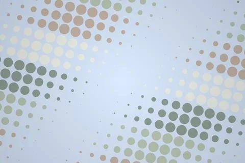 Abstract dotted pattern with colorful circles on light background Stock Illustration