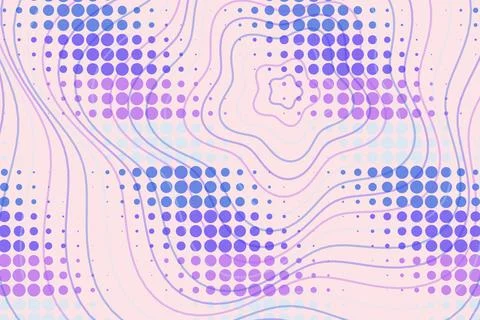 Abstract dotted pattern with colorful lines and shapes Stock Photos