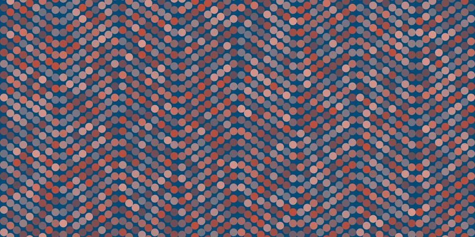Abstract dotted pattern with colorful small circles forming wavy lines in r.. Stock Illustration
