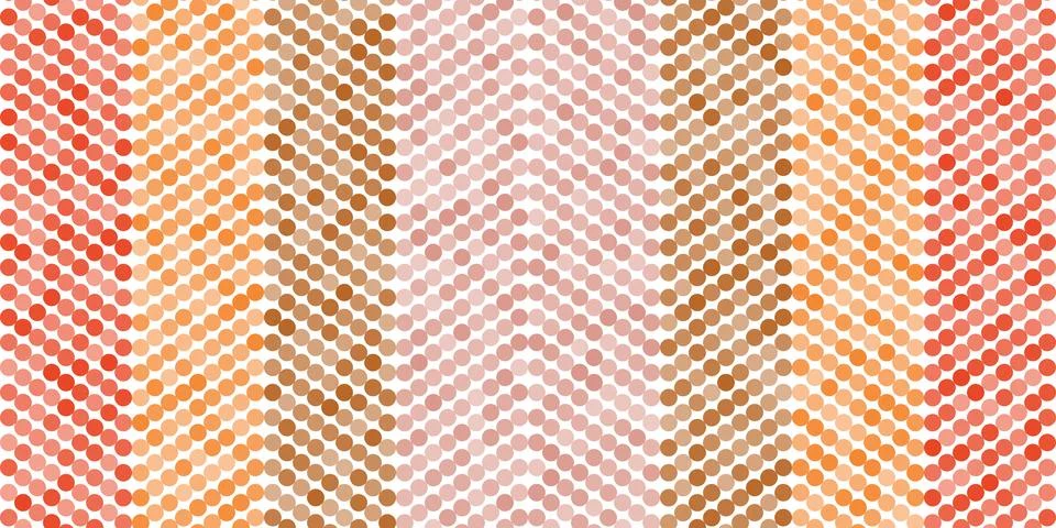Abstract dotted pattern with colorful small circles forming slanted wavy li.. Stock Illustration