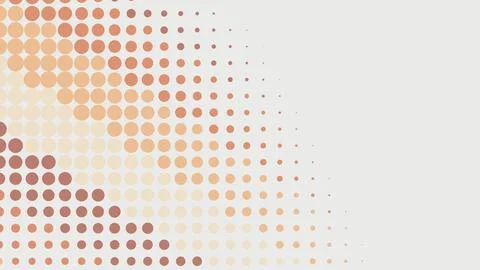 Abstract dotted pattern with warm colors on white background Stock Illustration
