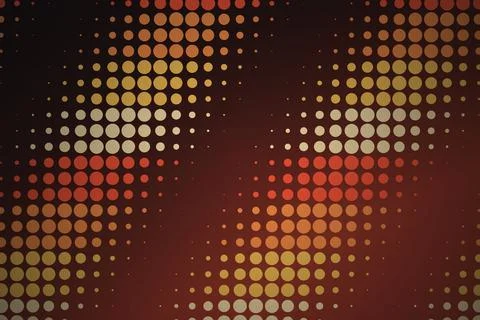 Abstract dotted pattern with warm red and yellow colors Stock Photos