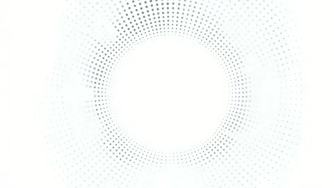 Abstract dotted ring rotating on white background, digital animation backdr.. Vídeo Stock 342041047