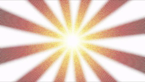 Abstract Dotted Rotating Stripes Background Animation - Loop Fiery Orange Stock Footage 85420479