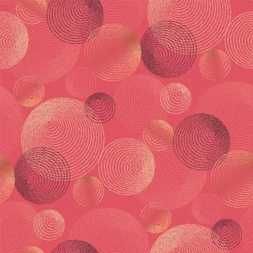 Abstract dotted round lines seamless pattern Illustrazione stock