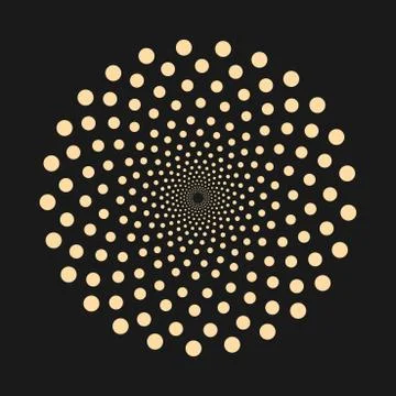 Abstract dotted shape - vector design element. Illustrazione stock