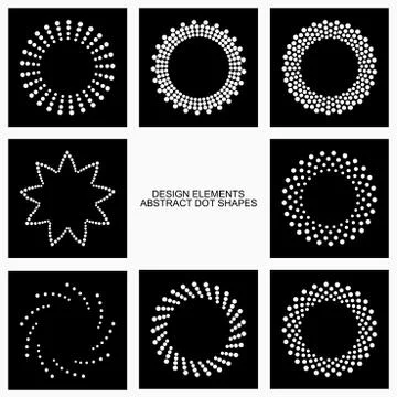 Abstract dotted shapes. イラスト素材