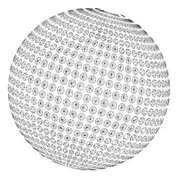 Abstract Dotted Sphere Polygonal Frame Vector Mesh Illustration Ilustración de archivo