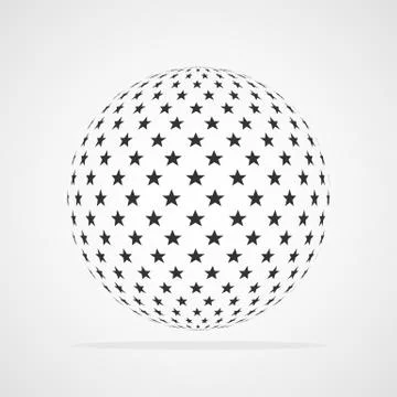Abstract dotted sphere. Vector illustration. Stock Illustration