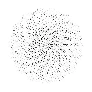 Abstract Dotted Spiral Network Circle Design Illustrazione stock