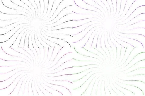 Abstract Dotted Sunburst Star Pattern Vector Set, Radial Spiral Halftone Ra.. イラスト素材
