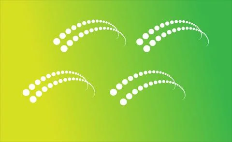 Abstract dotted swirl patterns with curved waves and gradient background Illustrazione stock