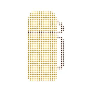 Abstract Dotted Thermos Shape Representing Autumn Season Concept. Иллюстрация
