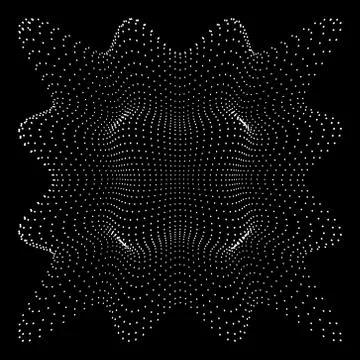 Abstract dotted vector waves Stock Illustration