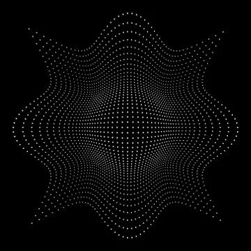 Abstract dotted vector waves Stock Illustration