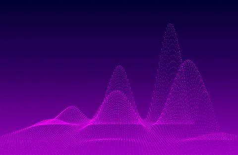 Abstract dotted vector waves Stock Illustration