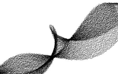 Abstract dotted wave lines Stock Illustration