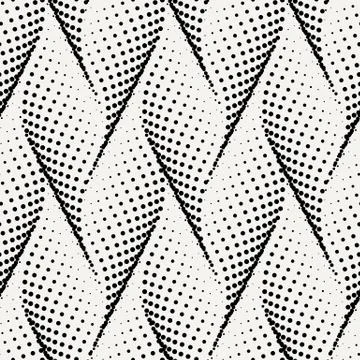 Abstract dotted wave stylish texture. Vector seamless geometric pattern Stock Illustration