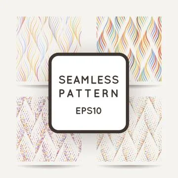 Abstract dotted wave stylish texture. Vector seamless geometric pattern Stock Illustration