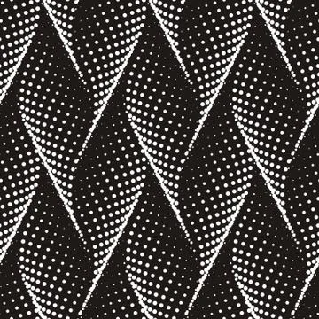 Abstract dotted wave stylish texture. Vector seamless geometric pattern Stock Illustration