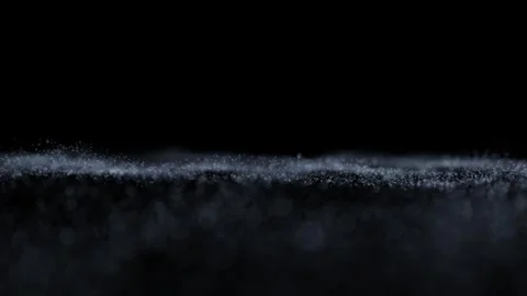 Abstract dotted waves loop motion on clean black background Stock Footage 344149390