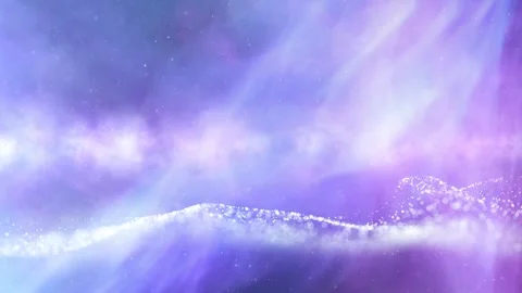 Abstract dotted waves motion with flickering glowing light animation Stock Footage 345064954