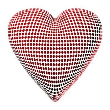 Abstract dotty heart Stock Illustration