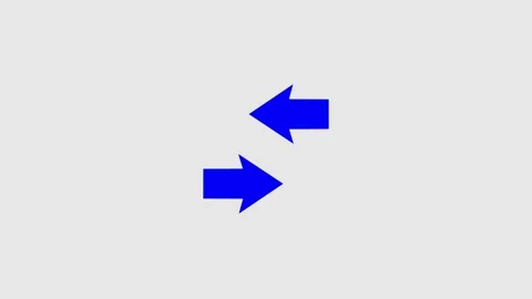 Abstract double arrow icon with up and down animated on background Stock Footage 263695739