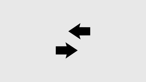 Abstract double arrow icon with up and down animated on background Stock Footage 263695740