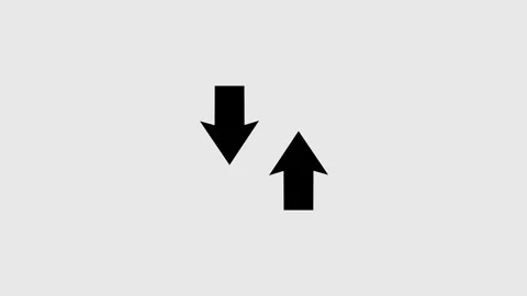 Abstract double arrow icon with up and down animated on background Stock Footage 263695743